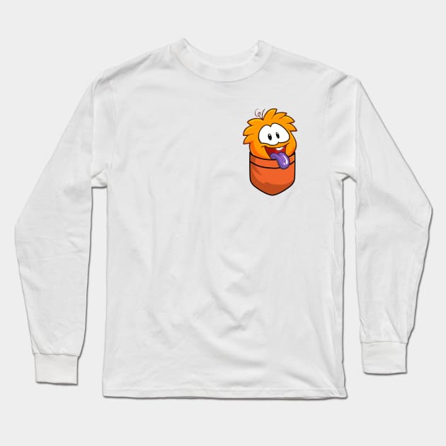 Orange Puffle Long Sleeve T-Shirt by GrumpyDonut